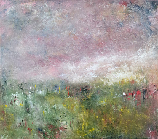 Games and Daisy Chains AKA The Lunatic is on the Grass - 40cm x 45cm